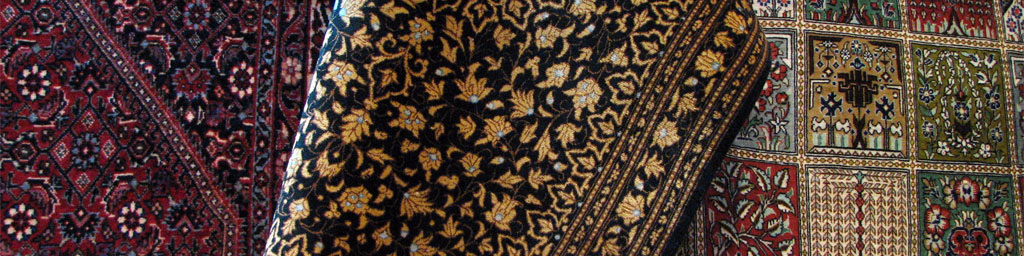 فرش‌های دستباف چینی در ویترین مغازه‌های تهران